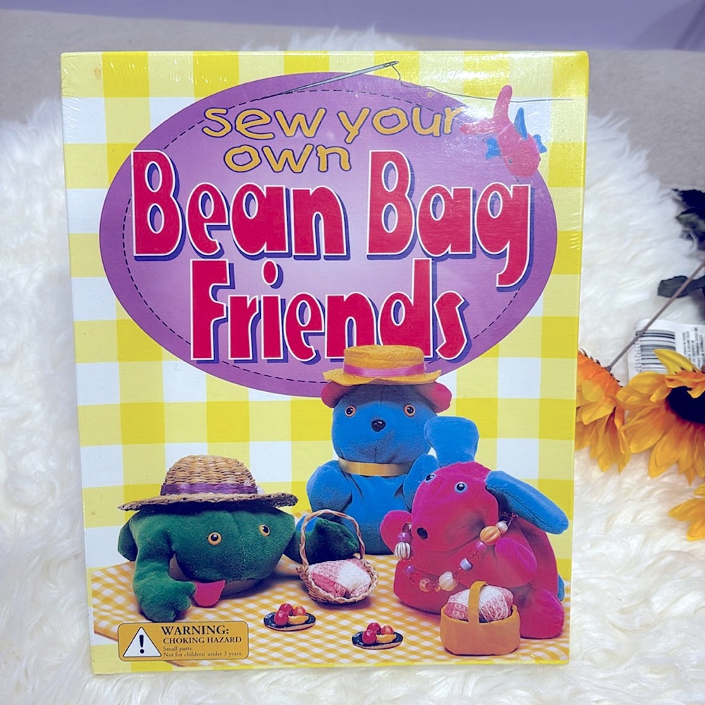 1998 Vintage Sealed Sew Your Own Bean Bag Friends Book Printed USA - For Ages 8+